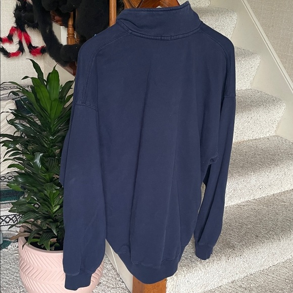 Brandy Melville John Galt New York Quarter Zip Up Sweater in Navy Blue - Picture 5 of 9